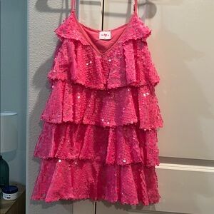 Pink sequin dress